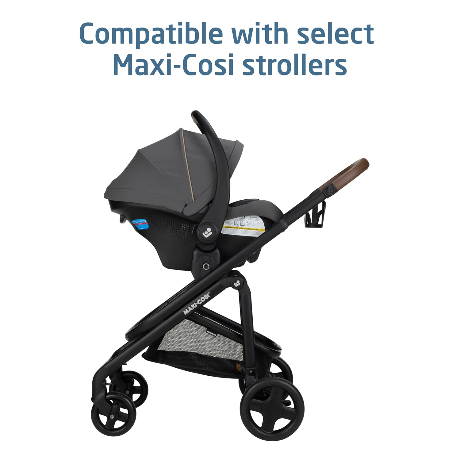Maxi-Cosi Mico Pro Infant Car Seat, Baby Travel Seat with Adjustable Base, Stroller-Ready, Easy-Install Latch, Lightweight Design, Fits 4–30 lbs, Sea Salt