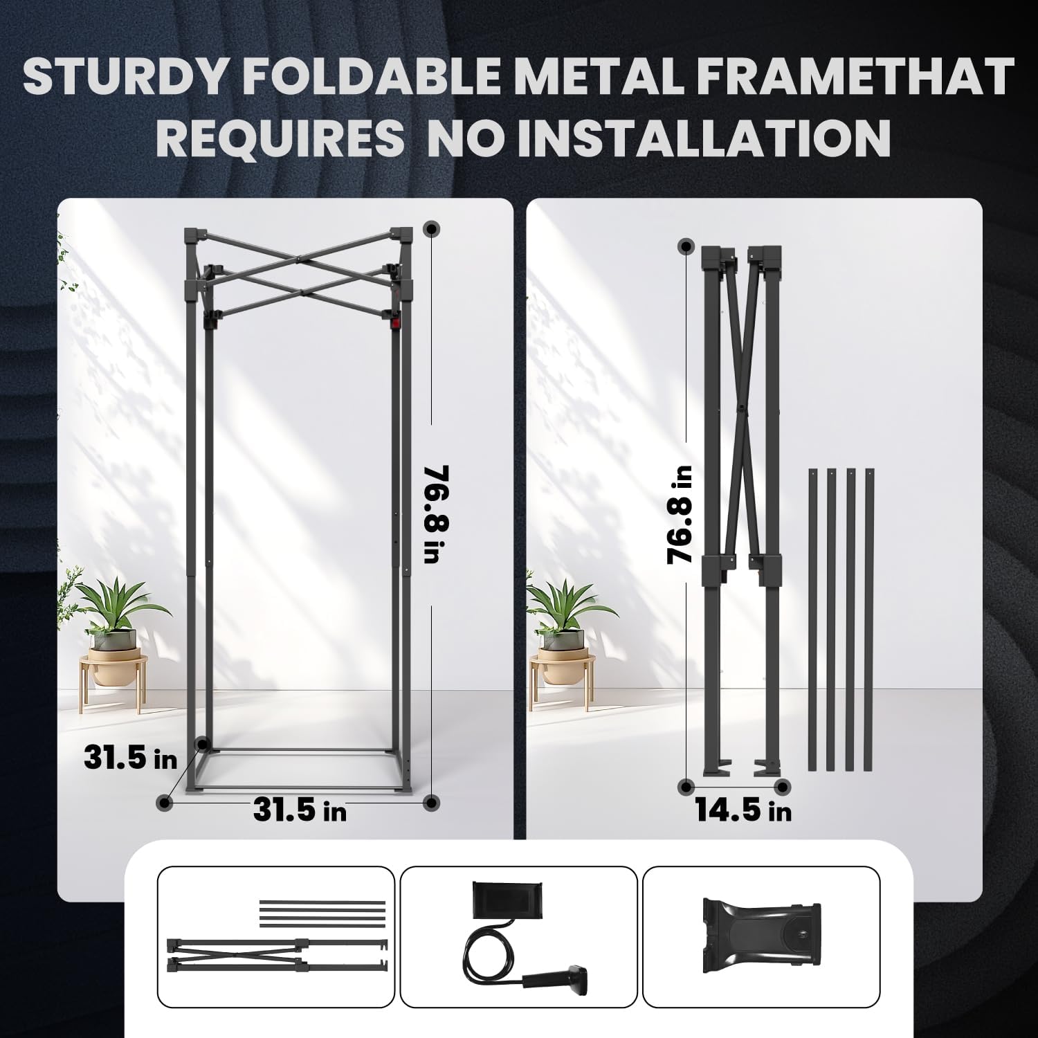 Portable Vocal Booth,Recording Booth Sound Booth for Recording Echo-Free Vocals Complete Home Recording Studio Foldable with Travel Bag for Voiceovers, Podcasts & Music