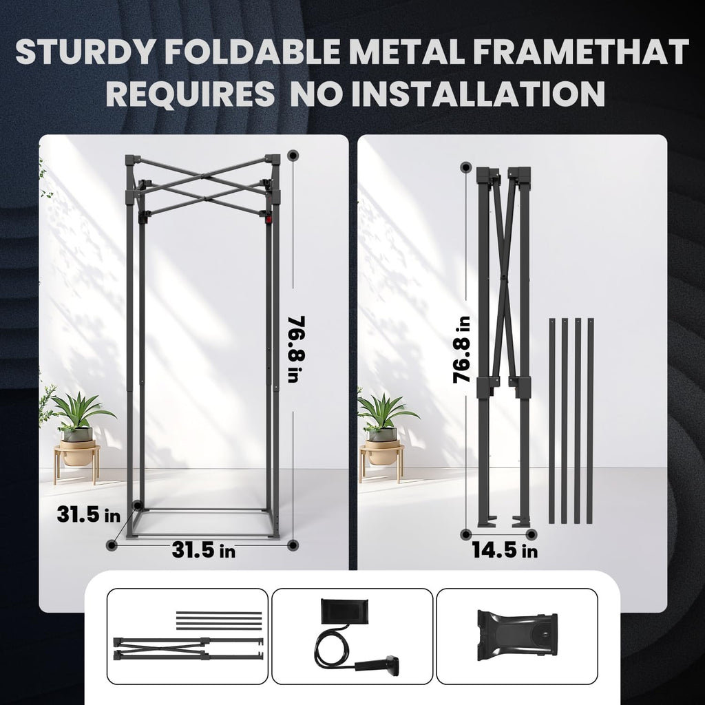 Portable Vocal Booth,Recording Booth Sound Booth for Recording Echo-Free Vocals Complete Home Recording Studio Foldable with Travel Bag for Podcasts & Music,Voiceovers