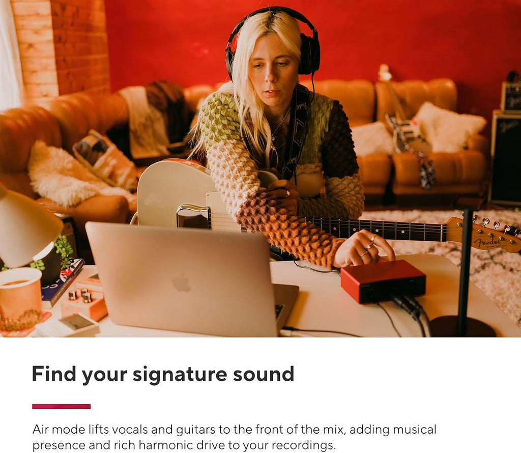 Focusrite Scarlett Solo Studio 4th Gen USB Audio Interface Bundle for the Songwriter, Guitarist or Vocalist with Condenser Microphone and Headphones for Recording, Songwriting, and Podcasting