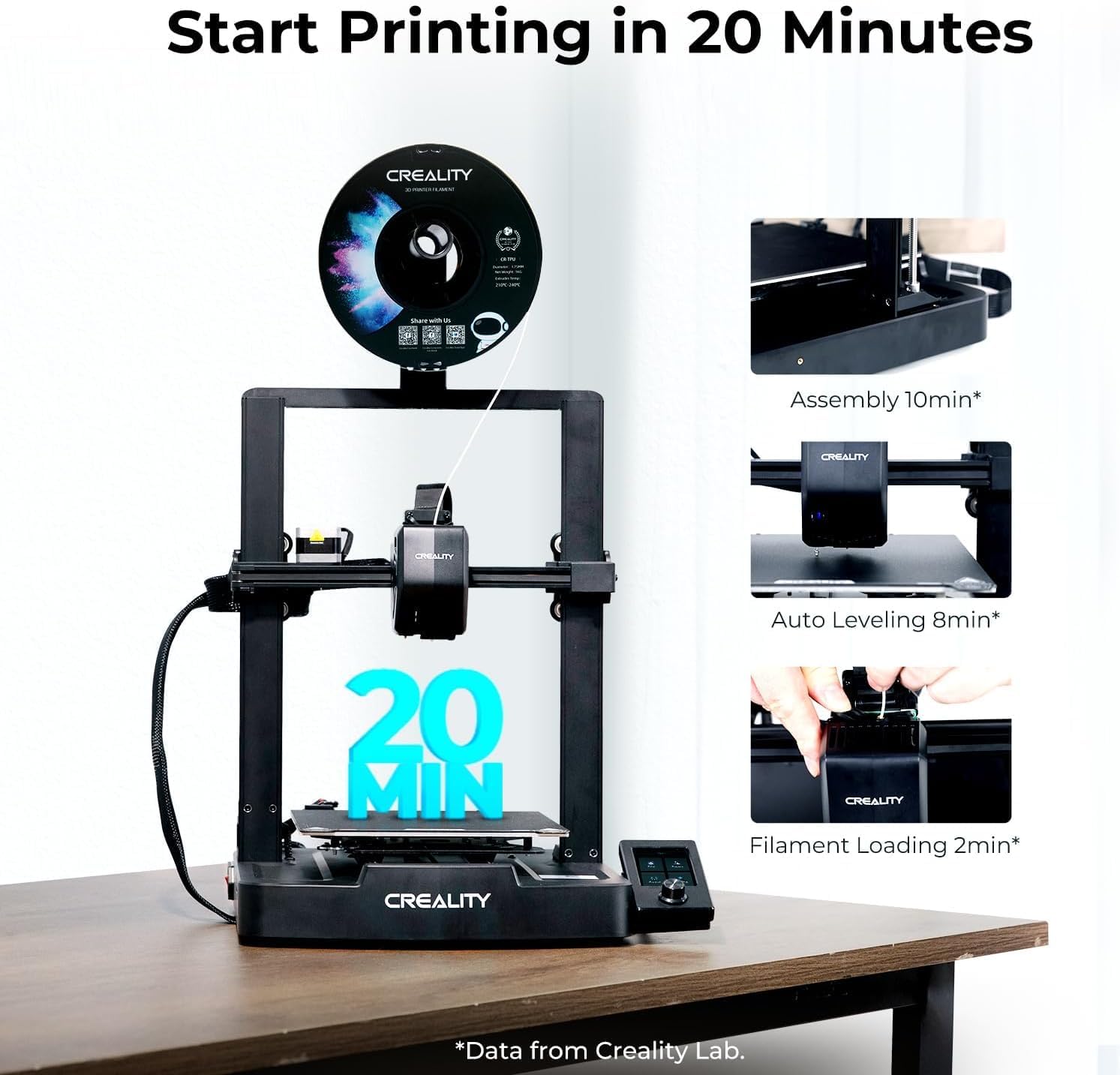 Creality Ender 3 V3 SE 3D Printer, 250mm/s High-Speed Desktop Printer, CR Touch Auto-Leveling, Sprite Direct Extruder, Dual Z-Axis, Auto-Load Filament, 8.66x8.66x9.84 Print Volume, Easy Assembly