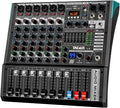 8 Channel Streaming Audio Mixer, Sound Board Mixing Console with USB Interface, 99 DSP Effects, 48V Phantom Power, XLR Inputs for Recording, Content Creation
