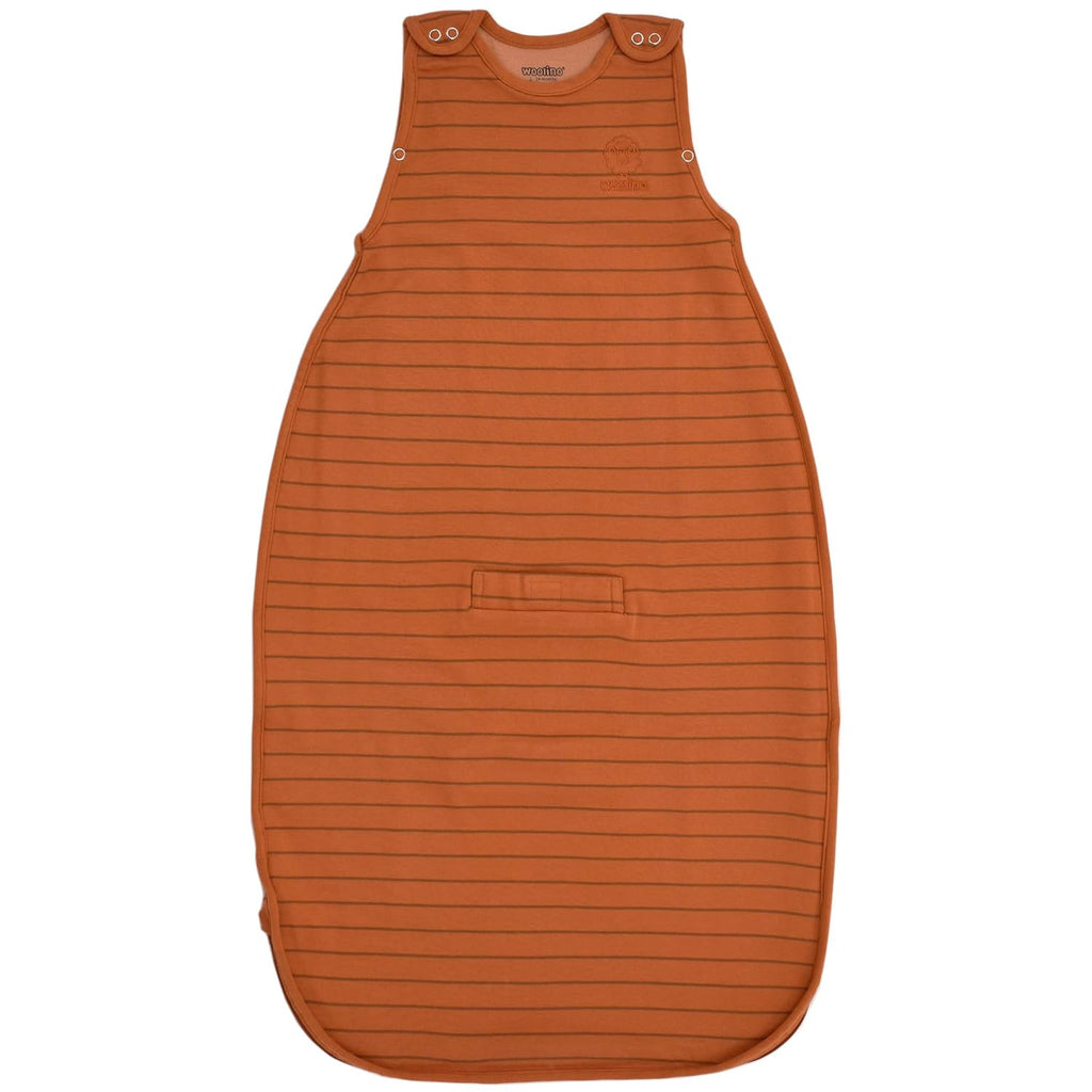 Woolino 4 Season Ultimate Baby Sleeping Bag - Merino Wool and Organic Cotton - Universal Size Adjustable Sleep Sack for Baby - Two-Way Zipper Sleeping Bag (2-24 Months) - Rust