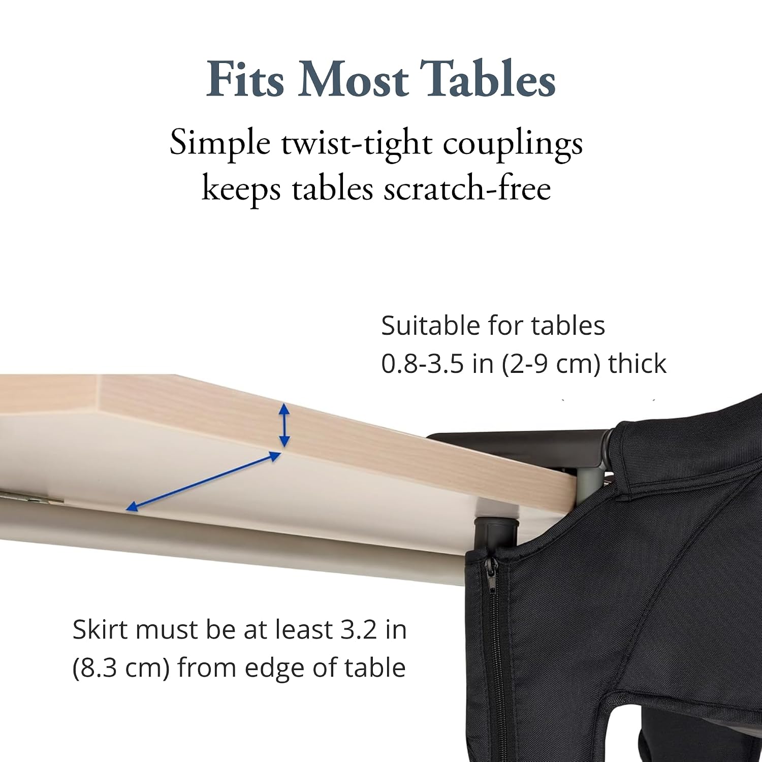 Inglesina Fast Table Chair - Powder Pink + Fast Dining Tray - Portable Baby High Chair for Babies & Toddlers up to 37 lbs - Fits Tables 0.8''-3.5'' Thick - Compact, Easy to Use - Travel Bag Included