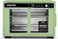 Gourmia French Door Air Fryer Oven - 37 Qt Large Capacity Convection Toaster Oven, FryForce 360°, Digital Display, 12 Cooking Presets, Dehydrate, Fits 13' Pizza, Dishwasher-Safe, Green