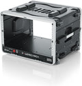 Gator Cases Lightweight Molded 4U Rack Case with Built-in Power Supply,Retractable Tow Handle,19.25' Depth, 6U (GRR-6PL-US)