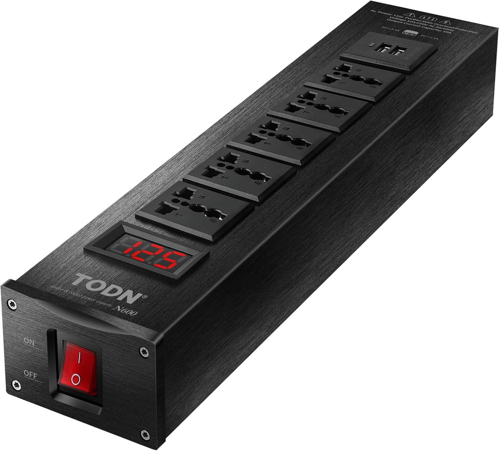TODN Audio Power Conditioner for Studio - Clean up Power/Noise Reduction/Surge Protection/Improved Performance, CE-EMC/LVD Certified - N600