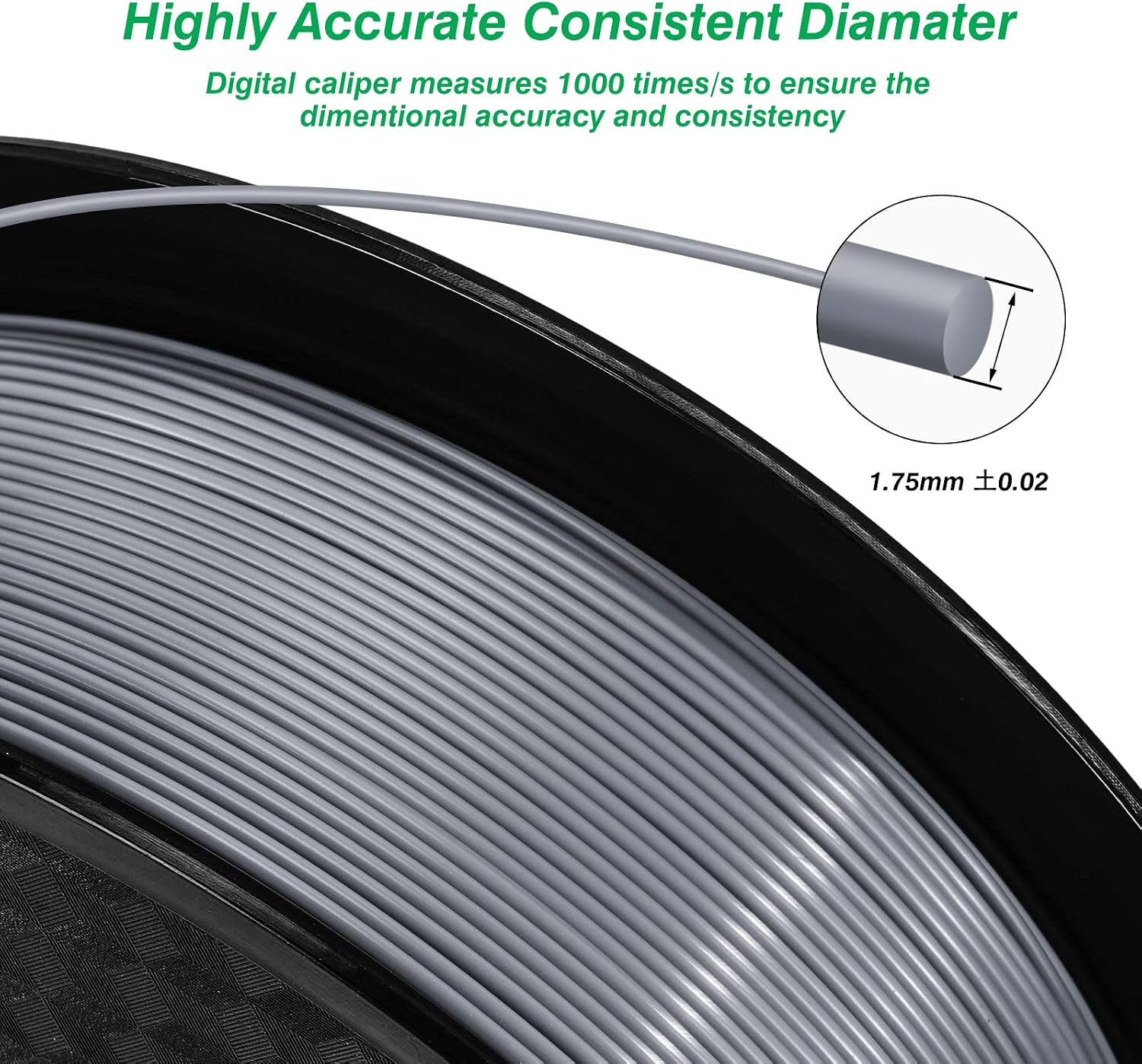 Kingroon PLA 3D Printer Filament, 10 Rolls, Dimensional Accuracy +/- 0.02 mm, 1kg Spool(2.2lbs), 1.75 mm，10KG Ten Colors Black White Grey Red Blue Green Orange Transparent Silver Yellow