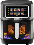Kalorik Air Fryer VIVID TOUCH Series 7 Quart Capacity with High-Resolution Touchscreen 200 Cooking Presets in 12 Food Categories with View Window, 1500-Watts, Stainless Steel