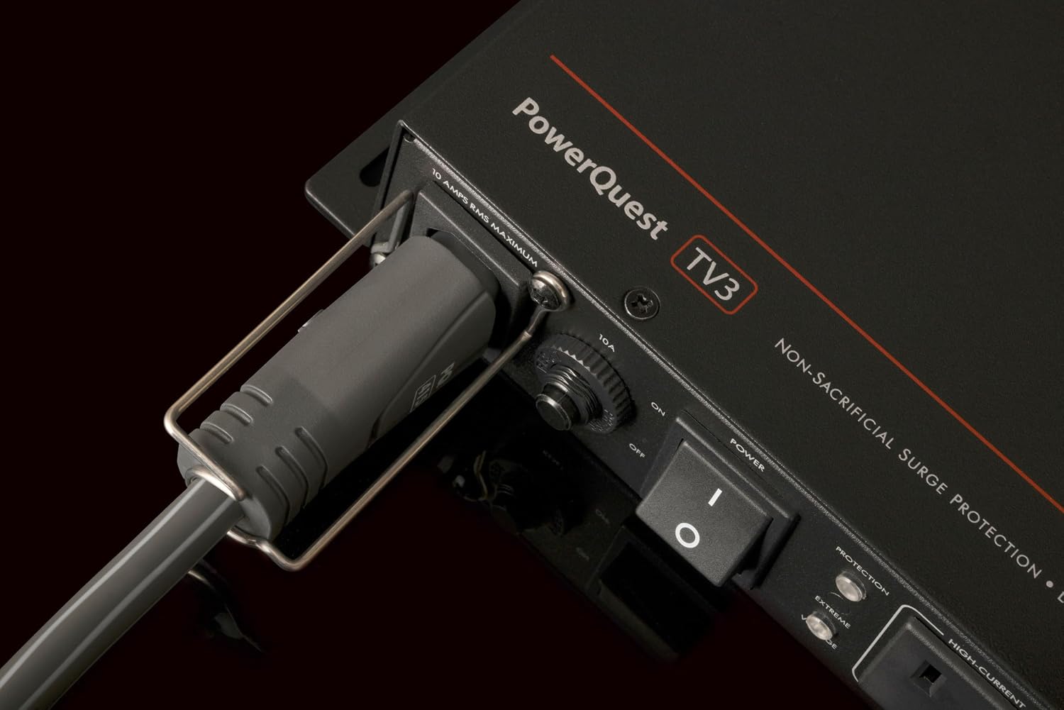 AudioQuest PowerQuest TV3 3-Outlet Non-Sacrificial Surge Protector for Wall-Mounted TVs