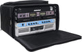 Sound Town Portable 6U Rack Bag, Soft Rack Case with 14' Rackable Depth, Plywood Rack Frame, Shoulder Strap, Accessory Pocket (STRB-616B)