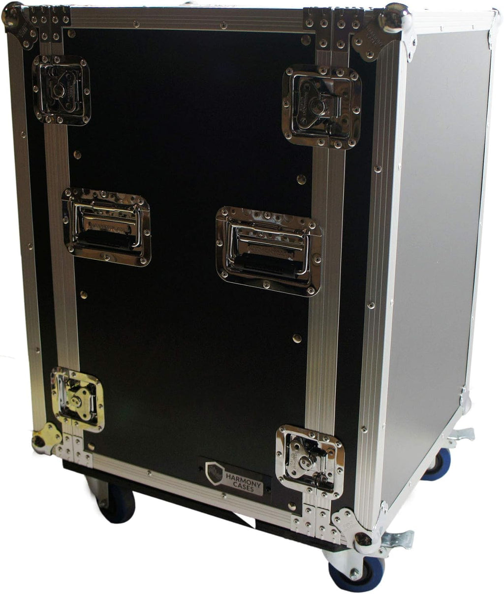 Harmony Audio Cases HC16UADC Flight DJ Amp 16U Veritcal Rack Amplifier Enclosure DJ Case With Wheels