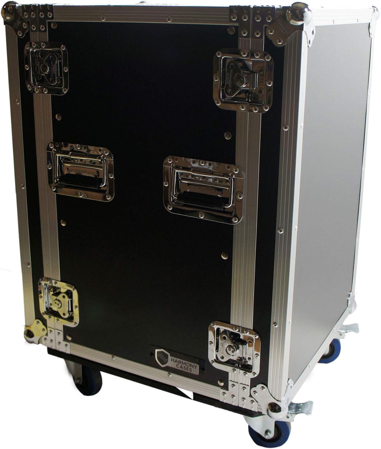 Harmony Audio Cases HC16UADC Flight DJ Amp 16U Veritcal Rack Amplifier Enclosure DJ Case With Wheels