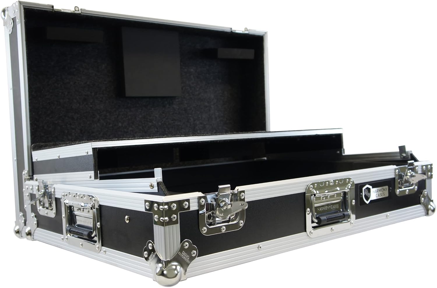 Harmony Audio HCXDJRX3WLT Flight Road DJ Custom Case fits Pioneer XDJ-RX3 Controller W/Wheels & Laptop Gliding Slide Shelf