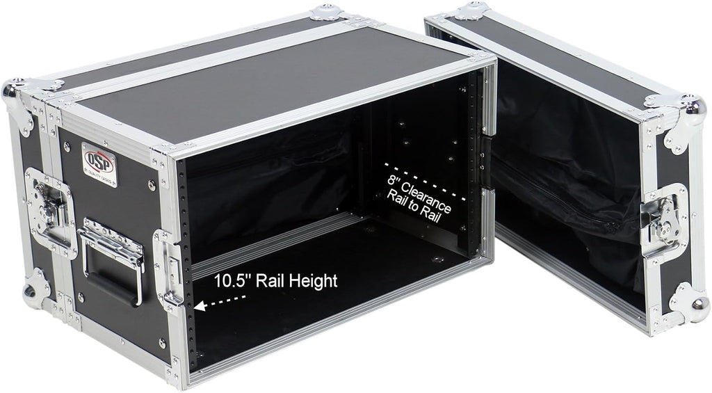 OSP Cases | ATA Road Case | 6-Space Effects Rack | 10' Deep | RC6U-10