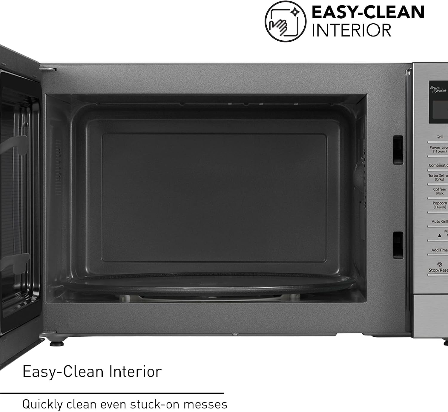 Panasonic 2-in-1 Microwave Oven with FlashXpress Broiler, Inverter Technology for Even Cooking and Smart Genius Sensor, 1000W, 1.2 cu.ft. Countertop - NN-GN68KS (Stainless Steel / Silver)