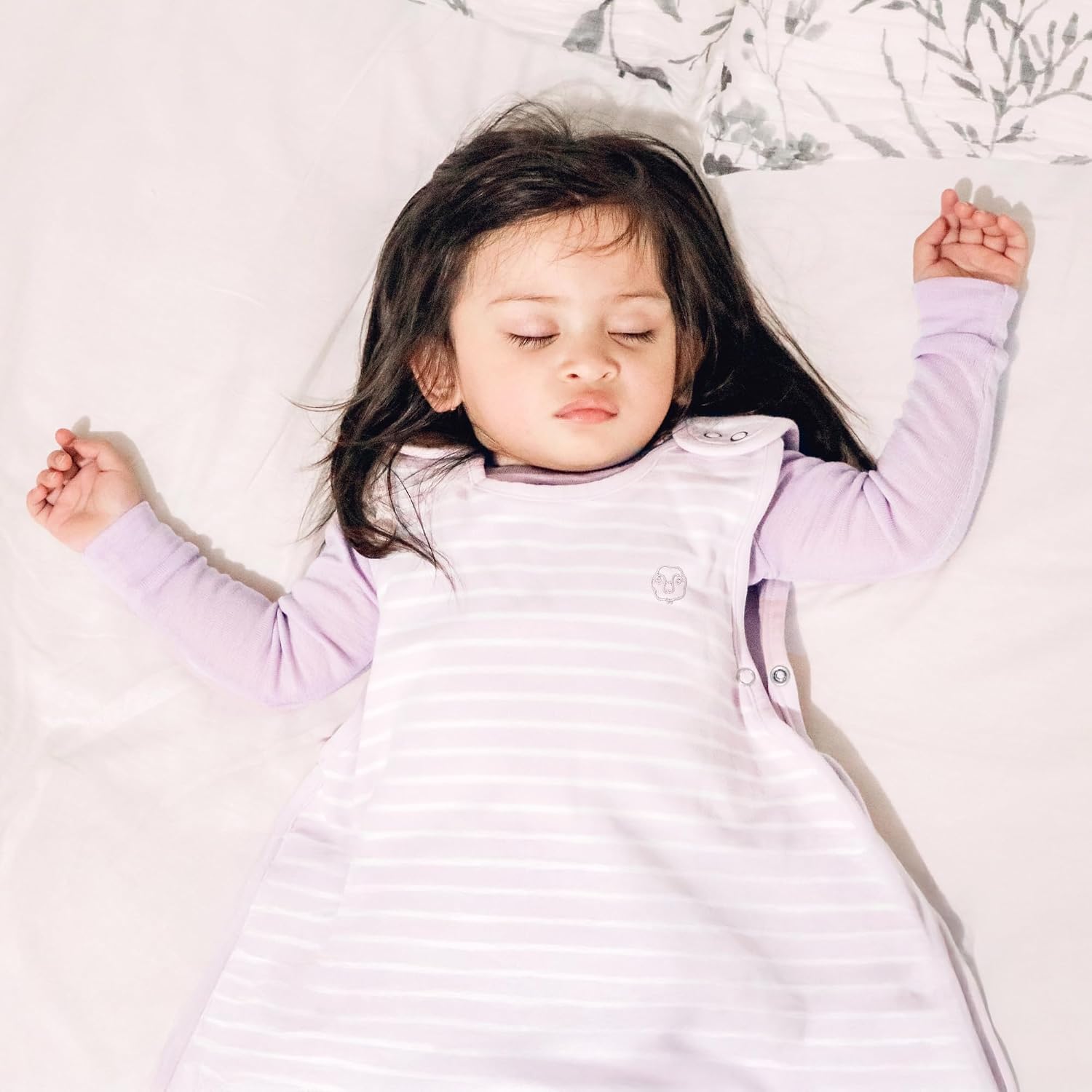 Woolino 4 Season Ultimate Baby Sleep Sack – Merino Wool Baby Sleep Bag, Organic Cotton, Temperature Regulating Wearable Blanket, Adjustable Sleep Sack 2–24 Months, All Season - Lilac