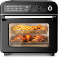 Kismile 18QT Air Fryer Toaster Oven Combo, 12-in-1 Countertop Convection Airfryer Oven, Adjustable 70–450℉ Temperature, Bake, Reheat & Broil, Fits 8-10″ Pizza, Complete Accessories Included, Black