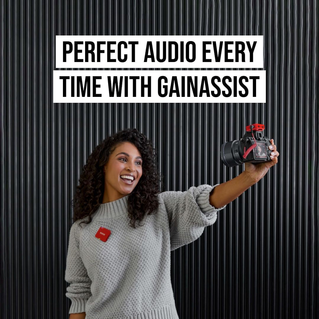 RØDE Wireless GO (Gen 3) – Compact Wireless Mic – Pristine Audio, 32-bit Float Recording, Automatic Level Control, for Phones, Cameras and Computers (Red)