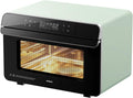 ROBAM Toaster Oven Air Fryer Combo R-BOX Green, 23QT Countertop Convection Steam Oven, Rapid Steam, Bake, Air Fry, Broil, Dehydrate, Defrost, Ferment, Steam Self-Clean, Touchscreen Control