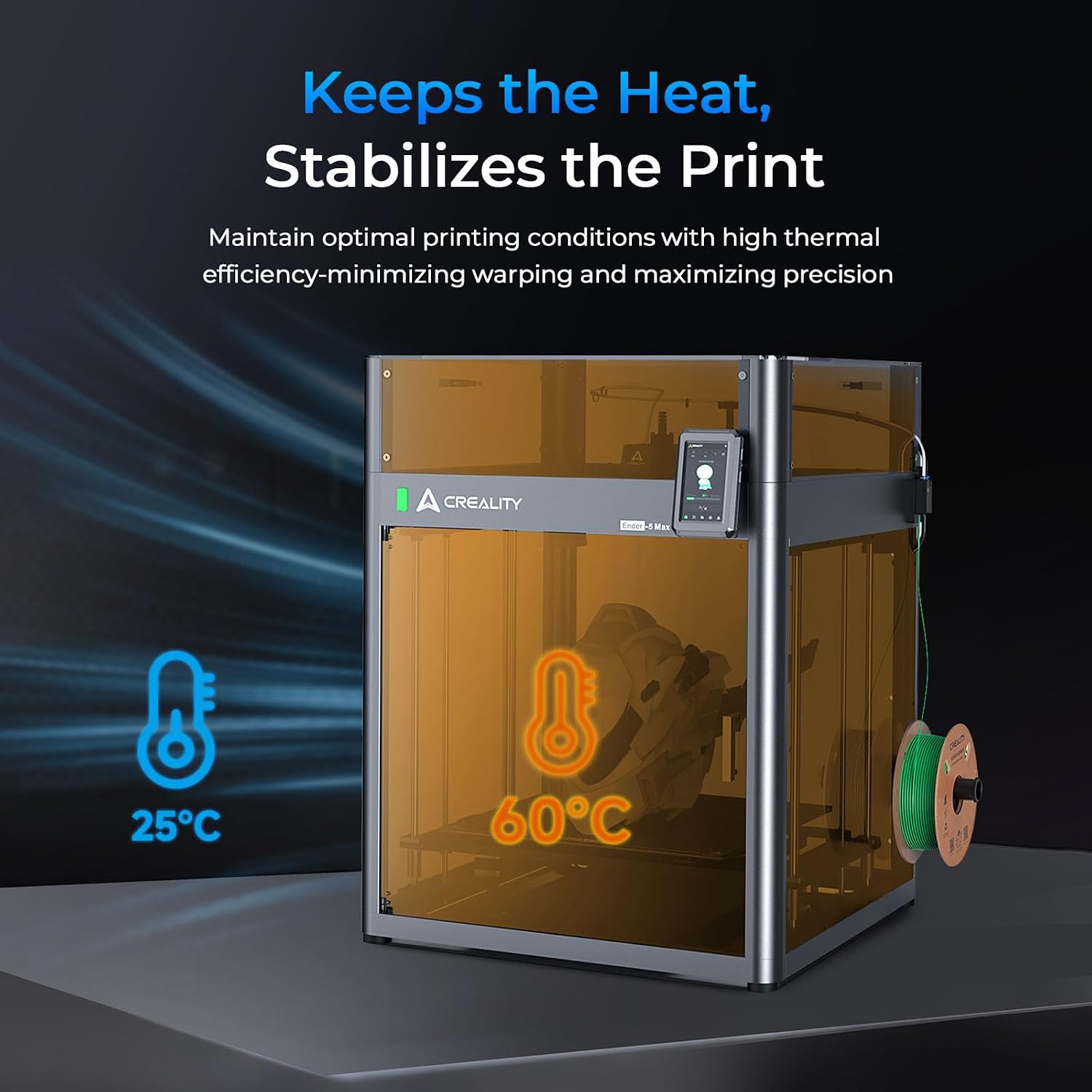 Creality Ender 5 Max Enclosure Official Upgrade Kit Transparent Acrylic Dust-Proof Constant Temperature Protective Cover for Creality Ender 5 Max