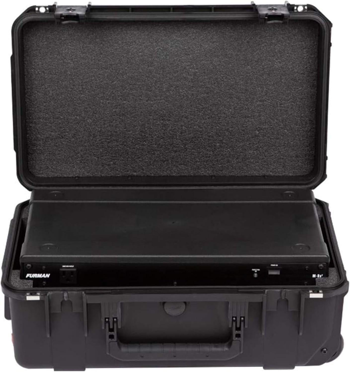 SKB iSeries 2U Shallow Fly Rack, Waterproof Polypropylene Hard Case with Durable Latches for Travel and Storage, Ideal for Musicians, 9 Inch, Black