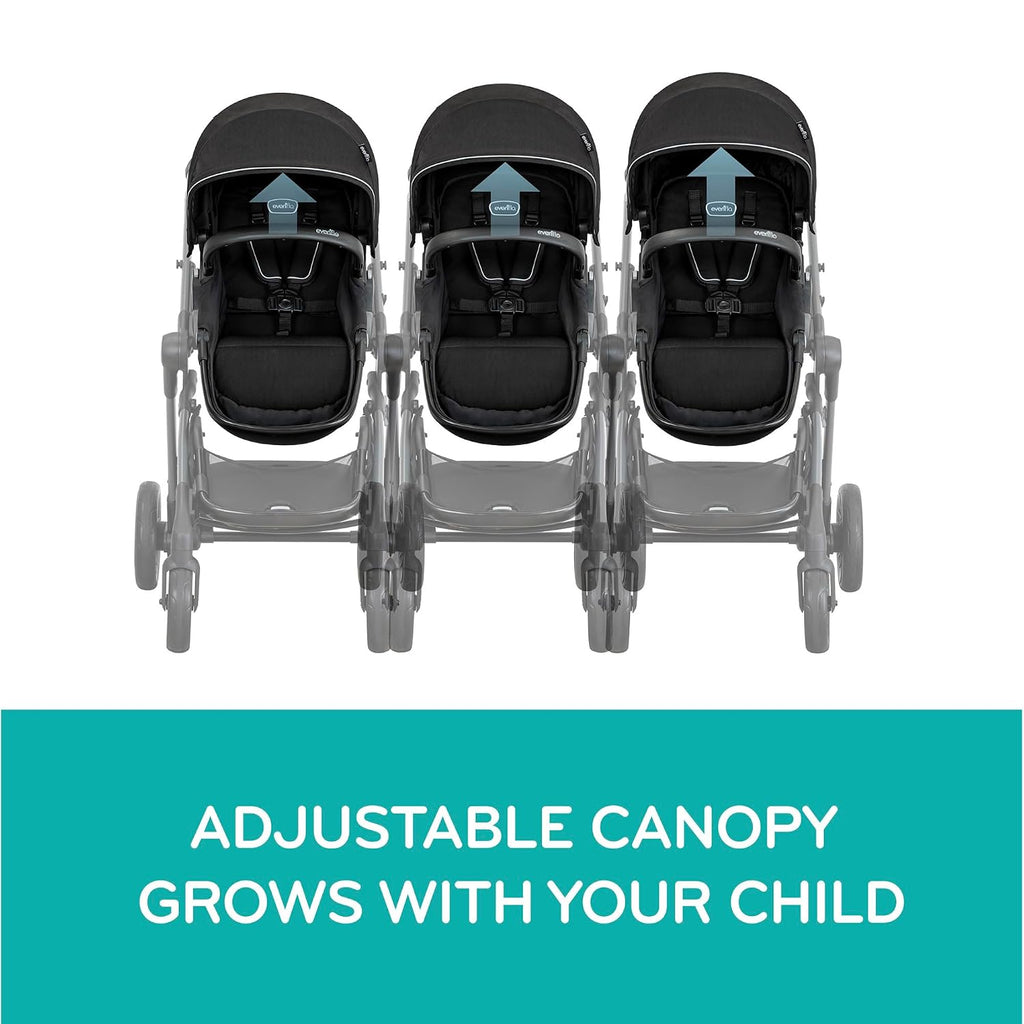 Evenflo Pivot Xpand Modular Travel System with LiteMax Infant Car Seat (Ayrshire Black)