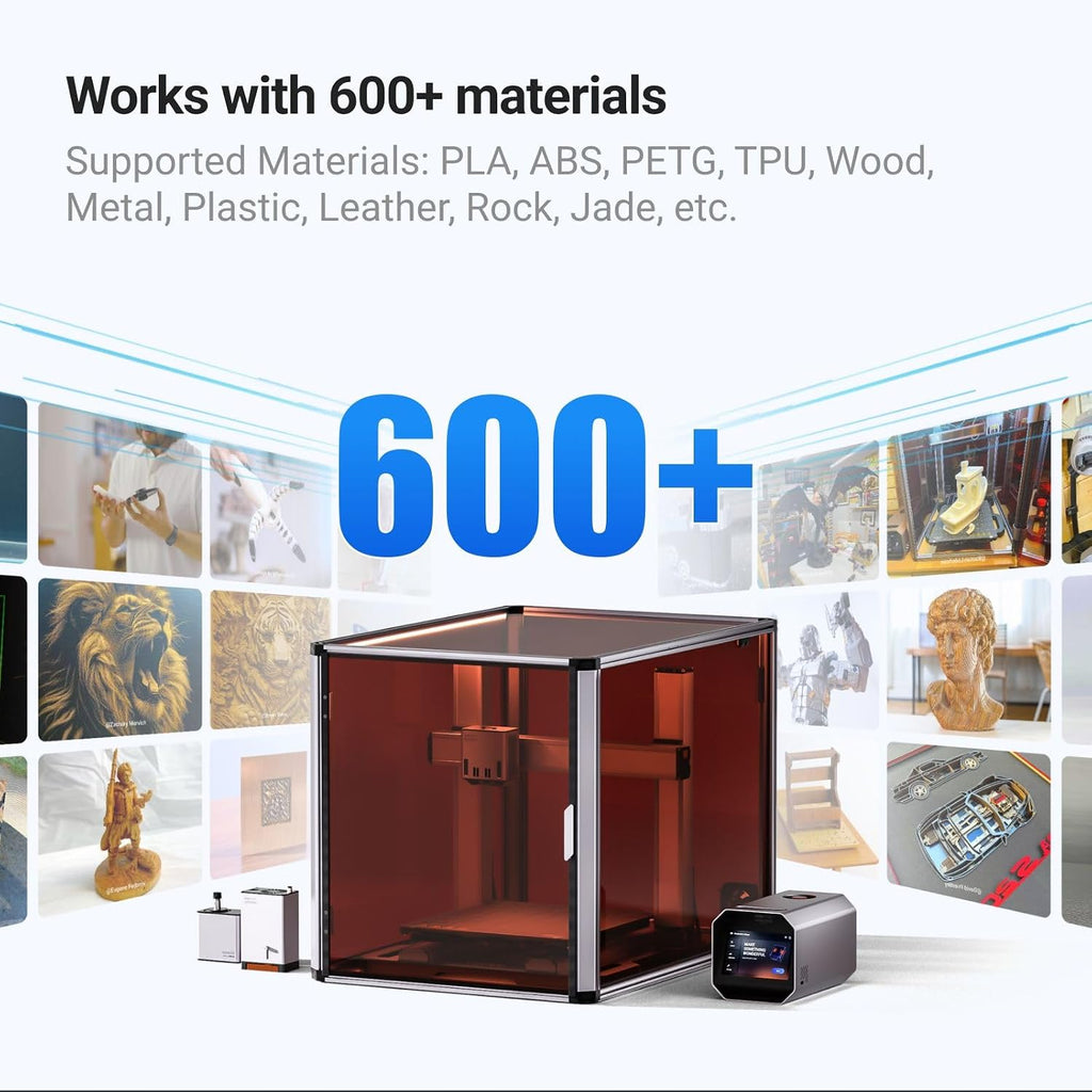 Snapmaker Artisan 3D Printer,Dual Extrusion 3D Printing,400x400x400mm Large Printing Size,Industrial-Grade Linear Rails Auto Bed Leveling,Quick Swap Modular Design,with 7' Touchscreen