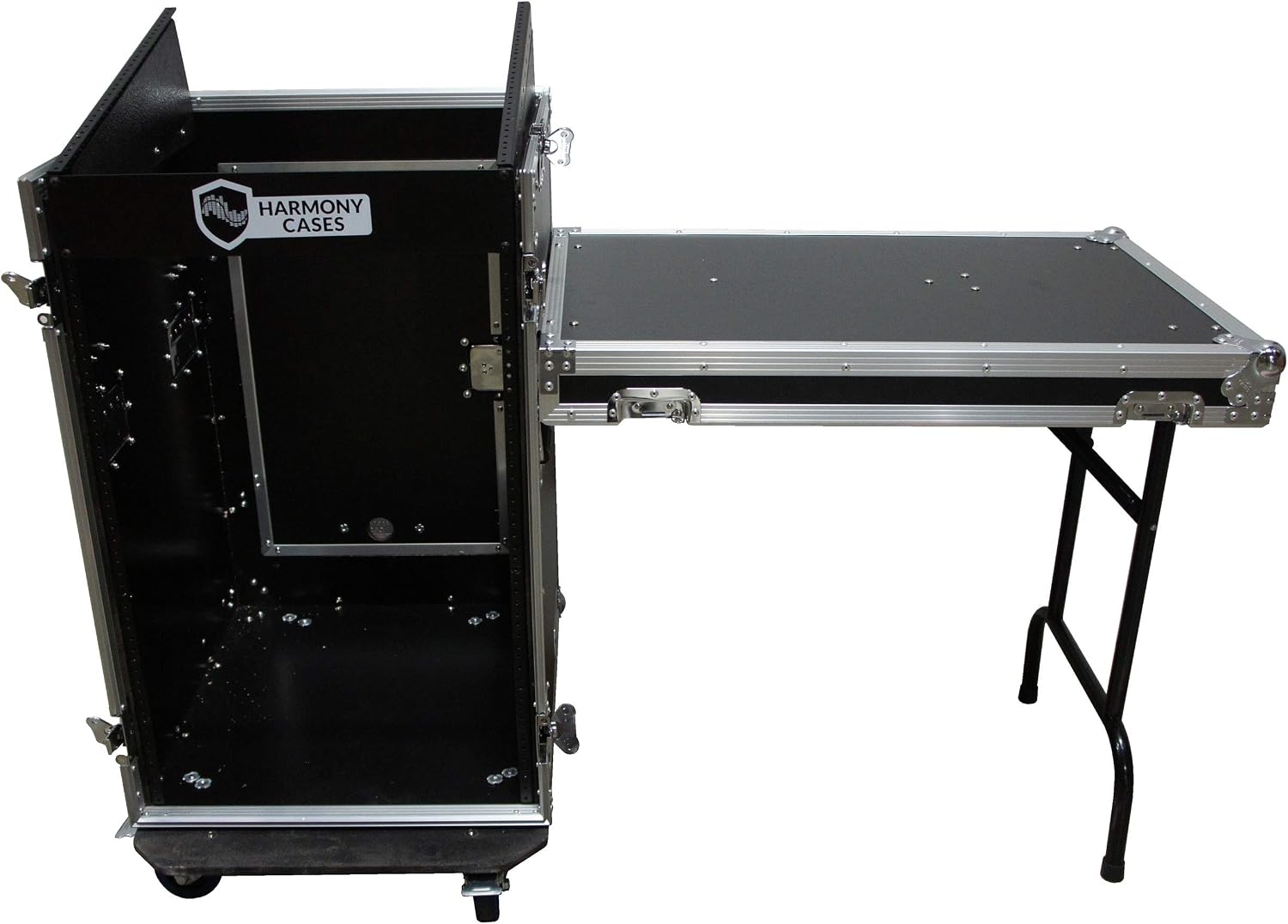 Harmony Audio HC11M16UCT Flight 11U Slant Top Mixer Case 18U Vertical Rack with Table