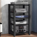 2/3/4/5 Tier Audio Cabinet Record Player Stand Audio Rack, AV Component Media Stand, Tower Player Stand, Home Stereo Rack System With Height-Adjustable Shelf, For DVD Players TV Box Game Console(Black