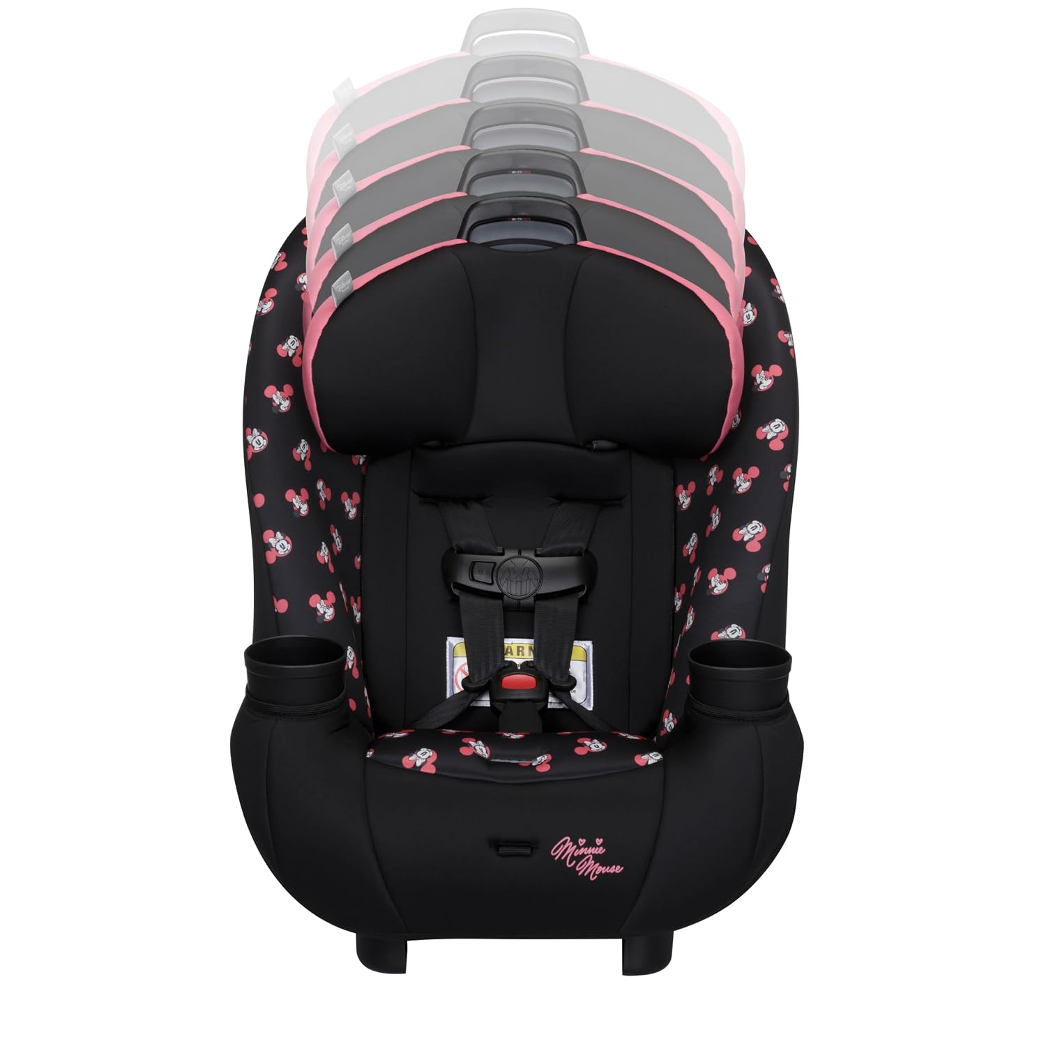 Disney Baby Ellaris 3-in-1 Convertible Car Seat, Slim Fit Design, Rear & Forward-Facing, 5-Position Headrest, 3-Across Fit, Travel-Friendly with Machine-Washable Seat Pad, Minnie Charm