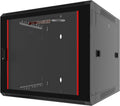 9U Wall Mount Home Lab Server Rack – 19' Locking Network Cabinet, 24' Deep Empty Rack Enclosure for Routers, NAS, Switches and Home Network Equipment