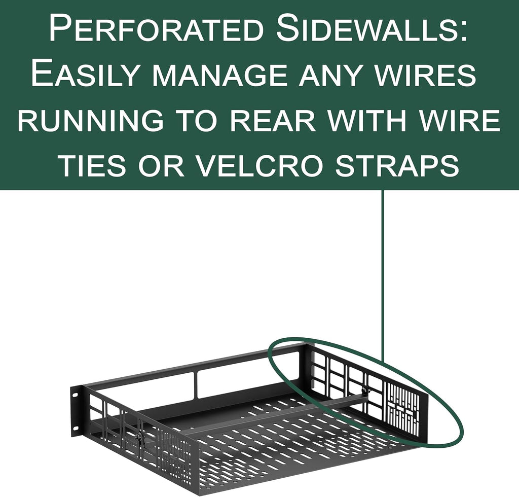 ynVISION.DESIGN Custom Rack Shelf Compatible with SONOS AMP | Rack Mountable (Pack of 2)