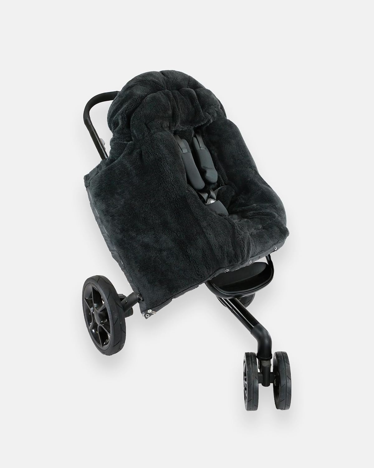 7AM Enfant Stroller & Carseat Footmuff - Adjustable Winter Car Seat & Stroller Zipper Blanket for Boy & Girl, Multi Purpose Fleece Lined Warm Hooded Sleeping Bag for Baby (Navy)