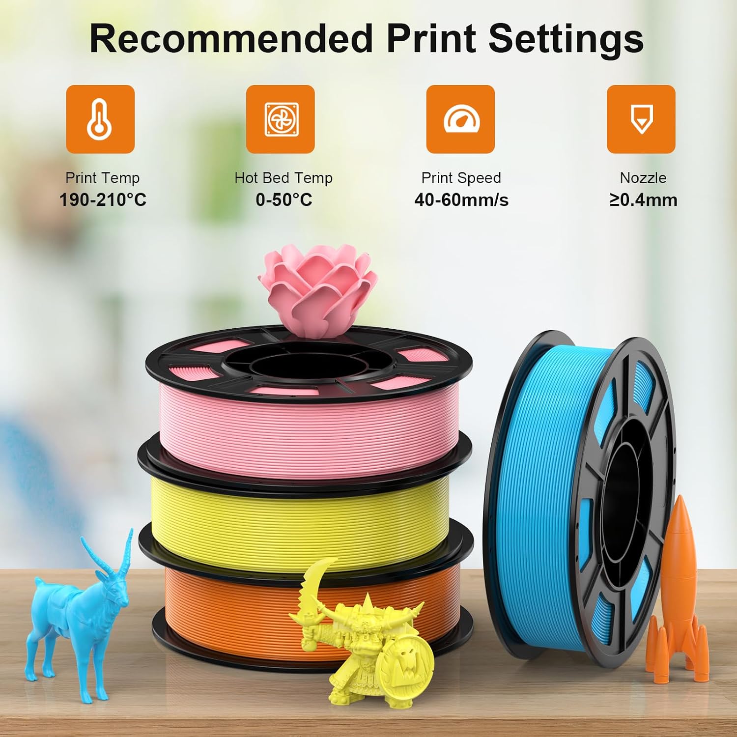 Entina Mini 3D Printer Tina2S V12 & 4 Colors PLA 3D Printer Filament Bundle