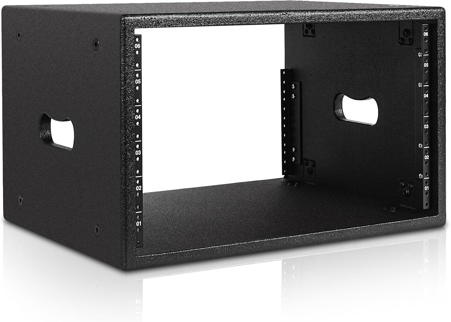 Sound Town 6U Studio Rack with 6-Space, Heavy-Duty 0.7' (18mm) Baltic Birch Plywood with Polyurea Coating, for Recording Room, Home Studio (SDRK-6PU)