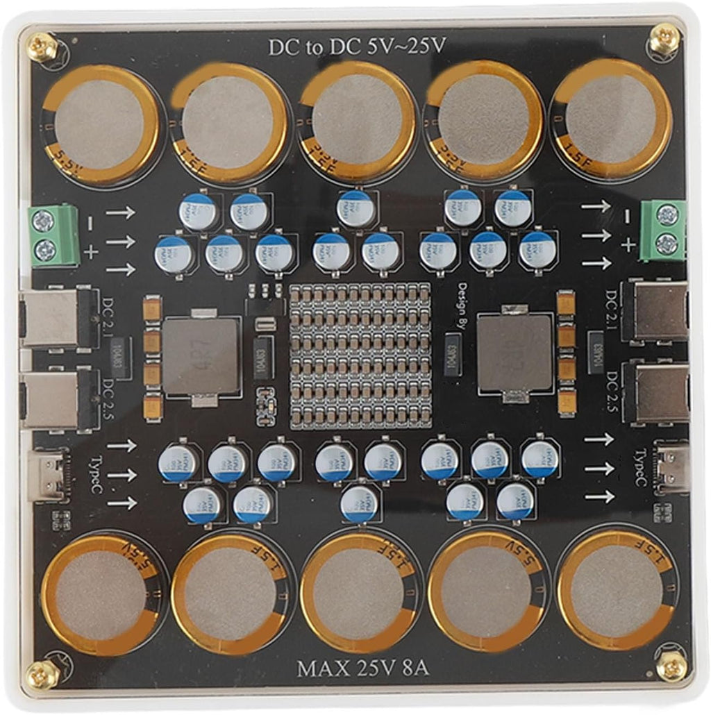 Power Processor 5V-25V DC Power Conditioner 10A Electric Power Filter with Power Purification Technology for DAC Amplifier Sound Card NAS Car Devices