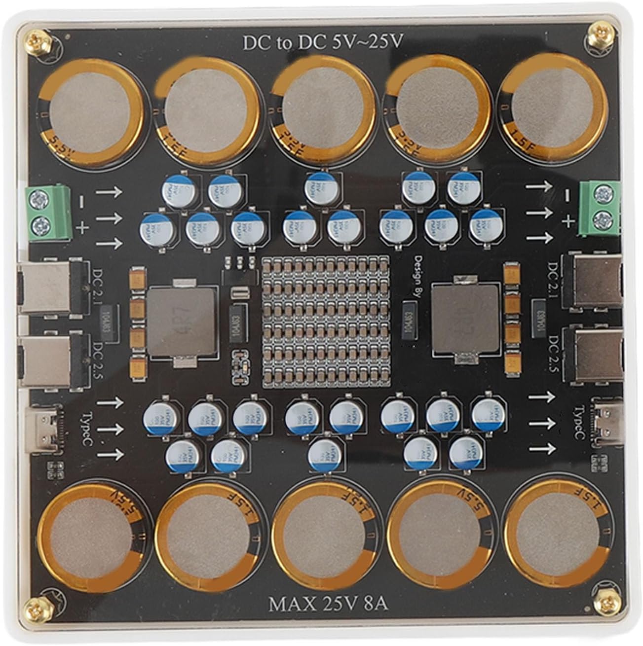 Power Processor 5V-25V DC Power Conditioner 10A Electric Power Filter with Power Purification Technology for DAC Amplifier Sound Card NAS Car Devices