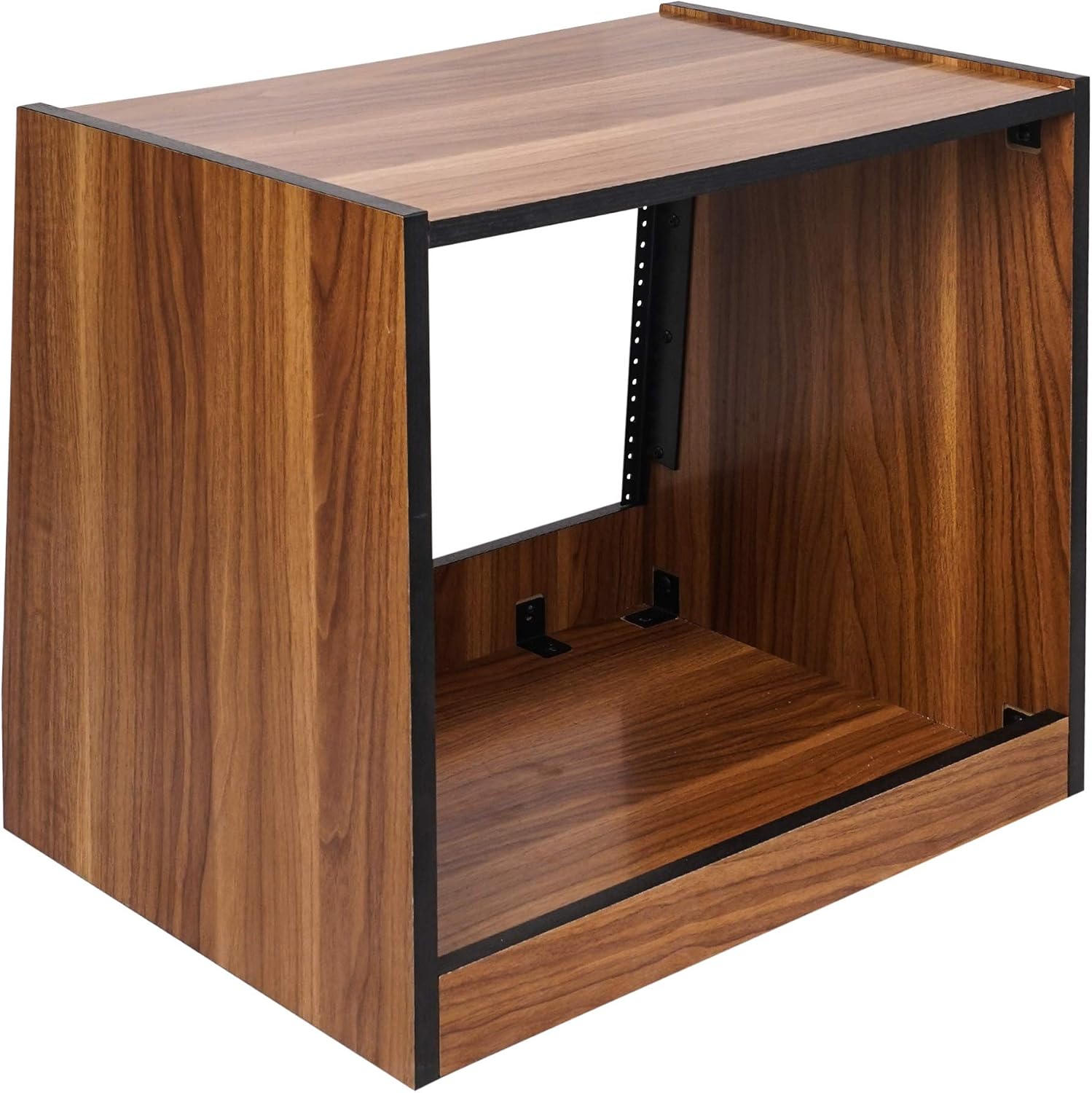 Sound Town DIY 8U Studio Rack with Furniture Grade Walnut Laminate (SDRK-8WN)