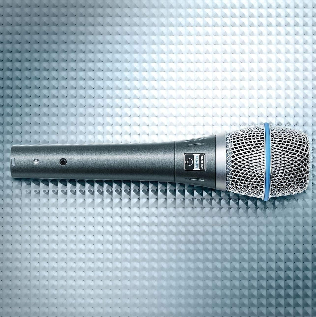 Shure BETA 87A Studio Grade Vocal Microphone with Built-in Pop Filter - Single Element Supercardioid Condenser Mic with A25D Mic Clip and Storage Bag, Ideal for Studio Recording and Live Performances