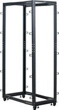 VIVO 42U Freestanding Server Rack, Mobile Open Frame 22 to 40 inch Adjustable Network Server Cart, Black, CART-SR42U
