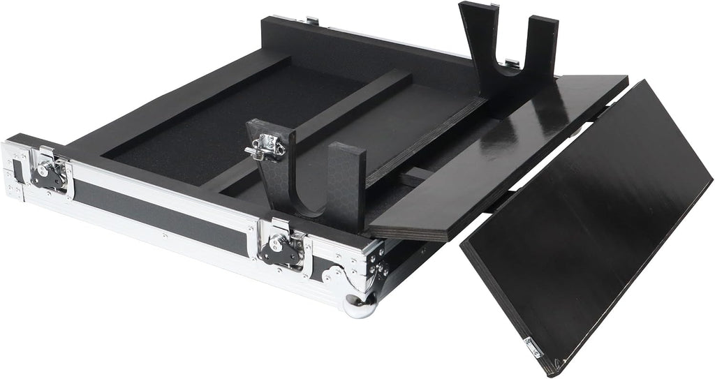 ProX XS-AHQU24DHW ATA Digital Audio Mixer Flight Case for Allen and Heath QU-24 Console with Doghouse compartment and Caster wheels