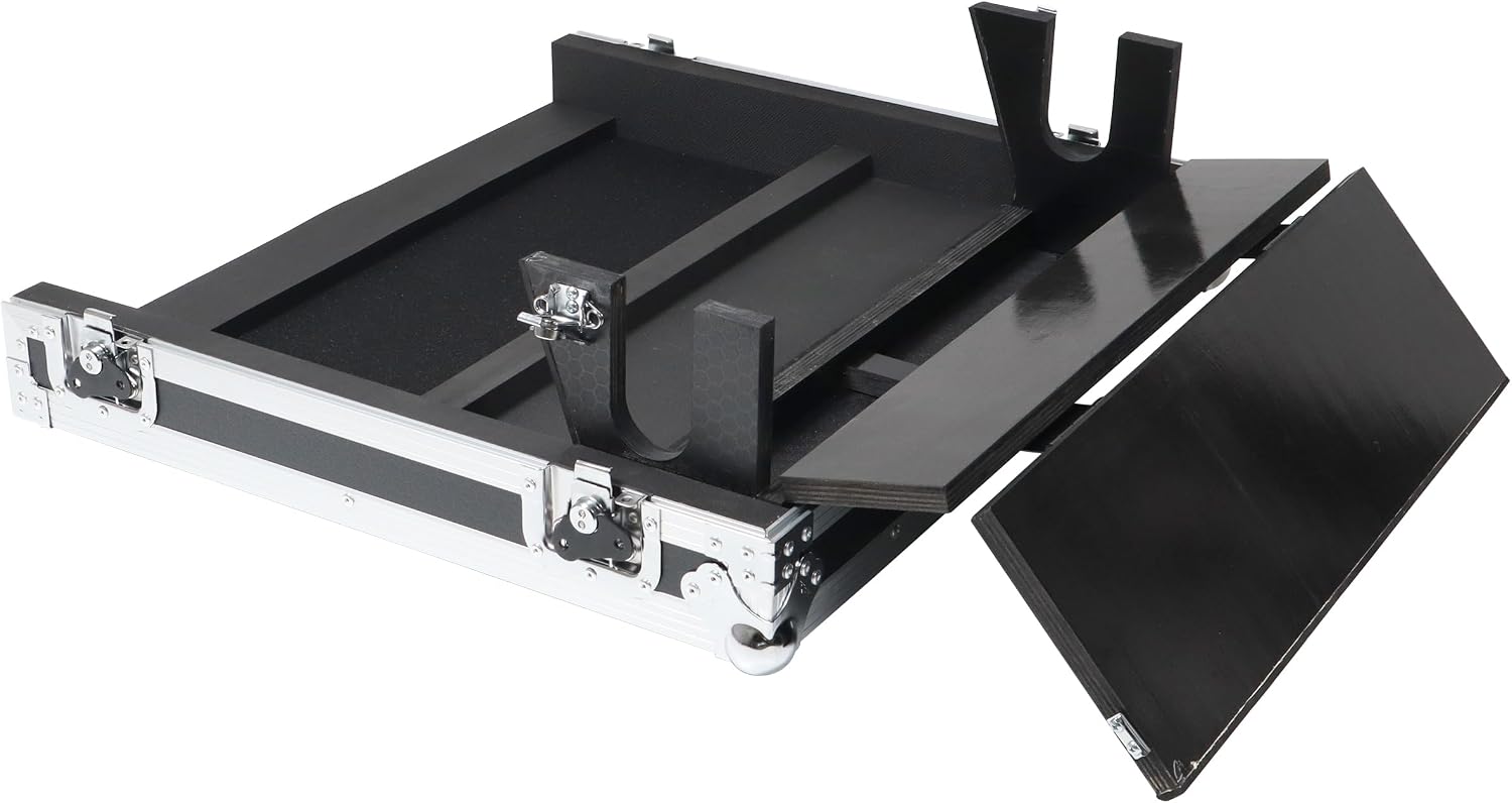ProX XS-AHQU24DHW ATA Digital Audio Mixer Flight Case for Allen and Heath QU-24 Console with Doghouse compartment and Caster wheels
