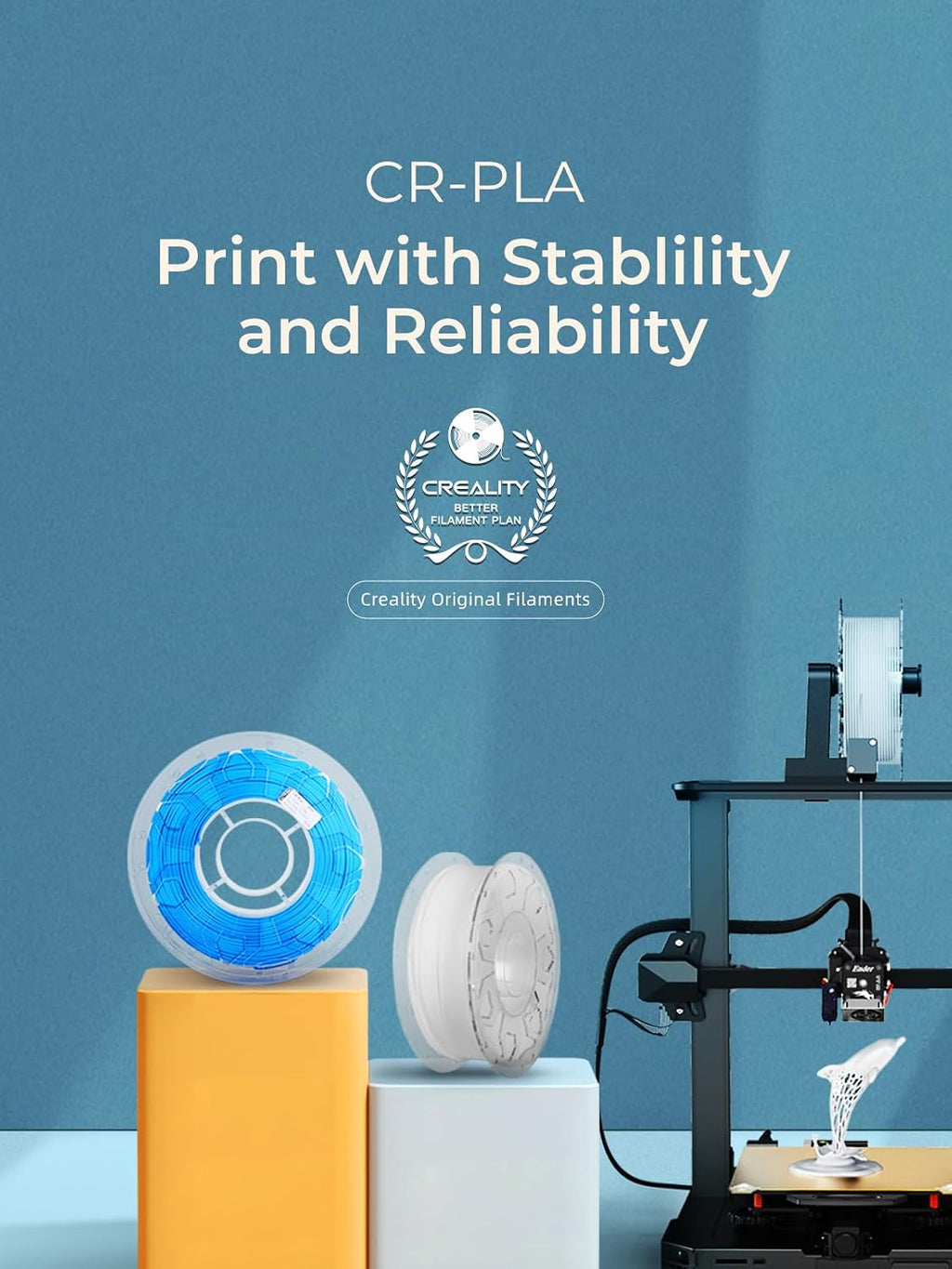 Creality Ender 3 V3 Plus 3D Printer Bundle with PLA Filament 1.75mm