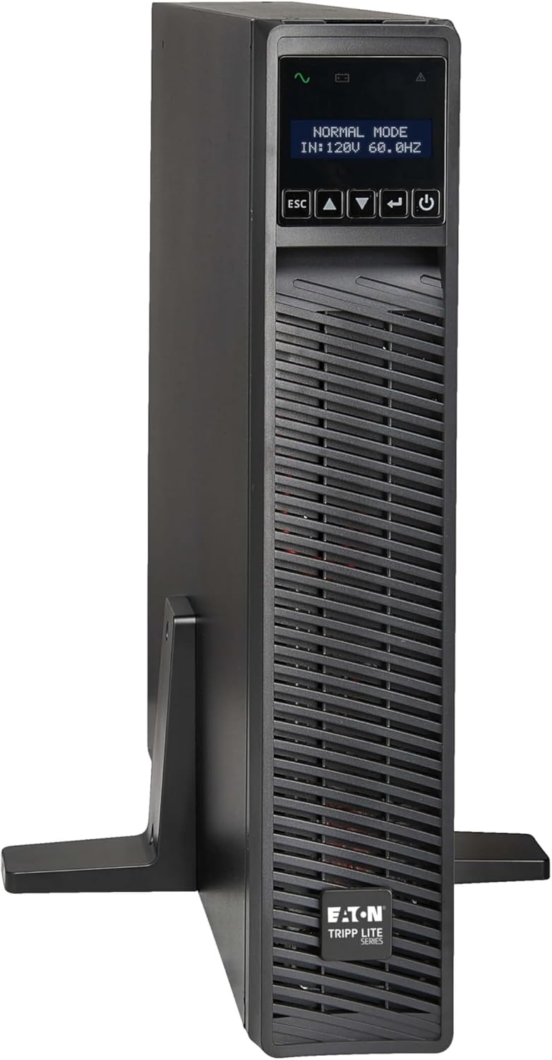 Eaton Tripp Lite Series SMART1000RMXL2U 1500VA Rack Mount UPS Battery Backup, Pure Sine Wave, 1000W, Extended Run & Network Card Option, 8 Outlets, 120V, AVR, Uninterruptible Power Supply