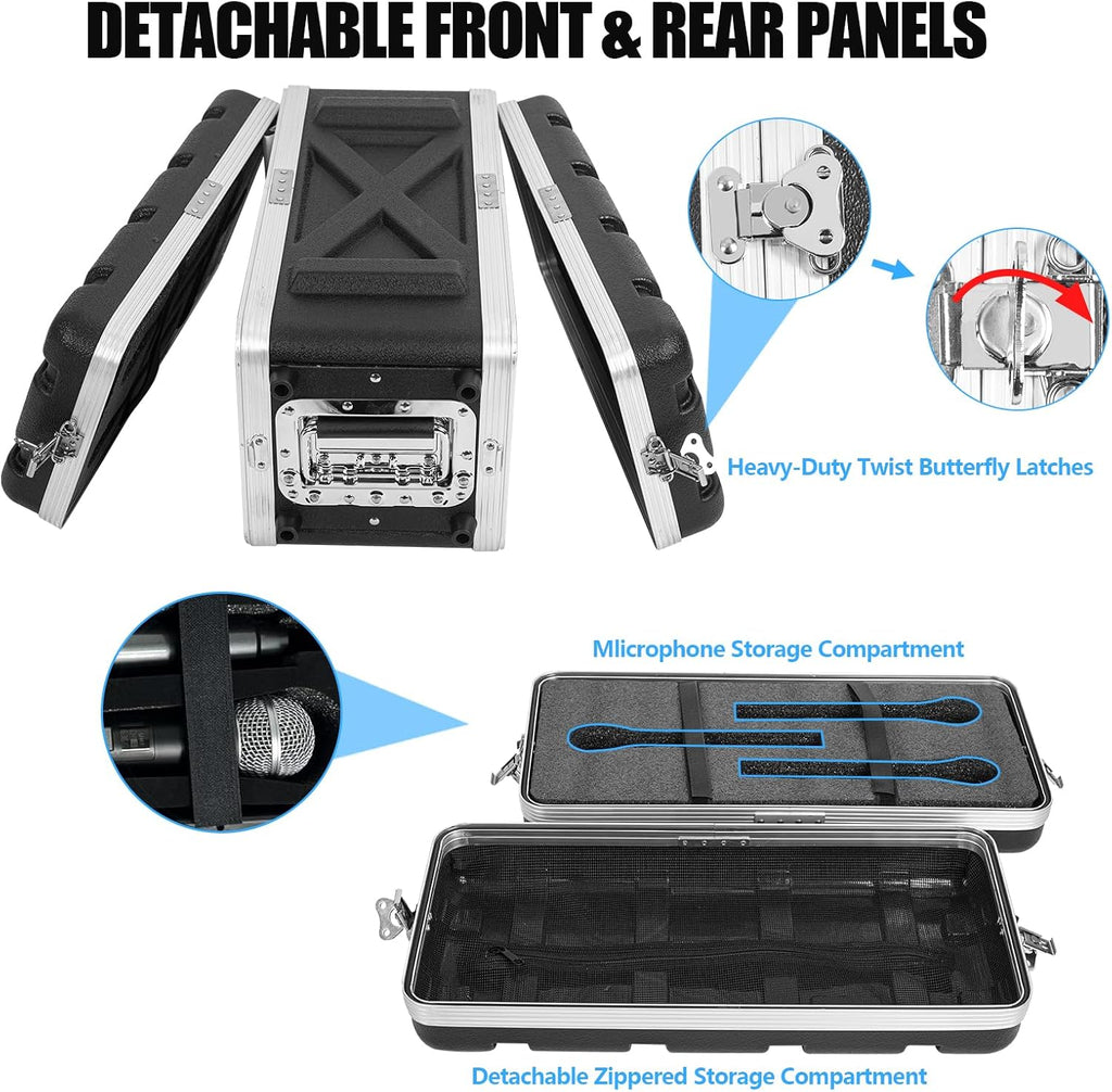 MUZNOTE rack case black 8-4U