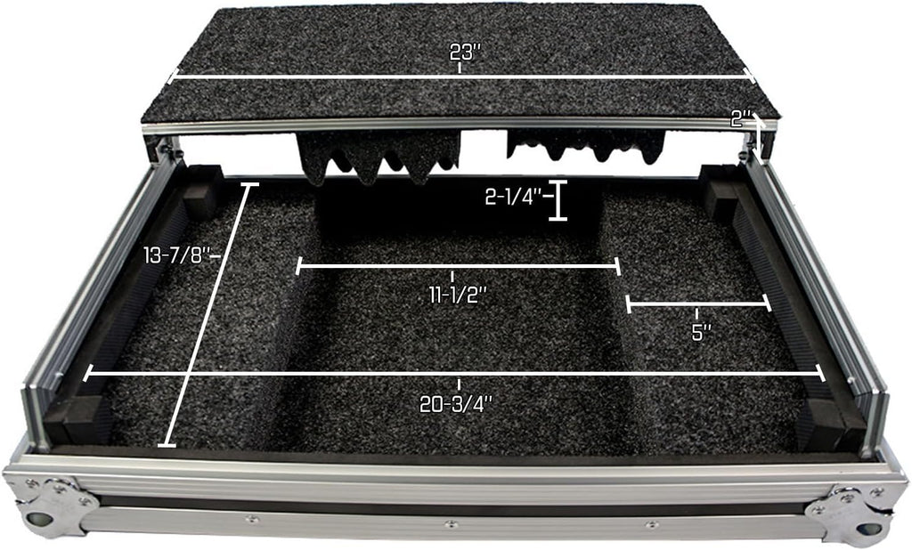 Harmony Audio Cases HCREV1LT DJ Case Fits Pioneer DDJ-REV1 Controller W/Laptop Tray