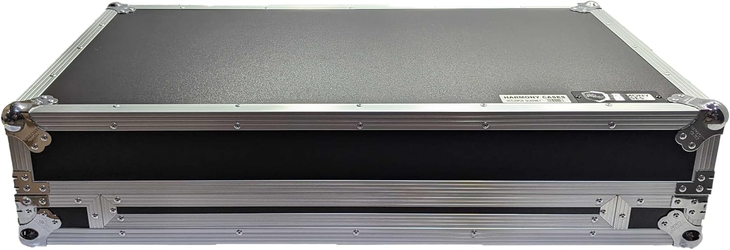 Harmony Audio Cases HCDJOPUSQUADWLT DJ Flight Case Compatible with Pioneer OPUS-QUAD Includes Laptop Shelf, Wheels and Velcro Sticker Strip to Secure Laptop - Black