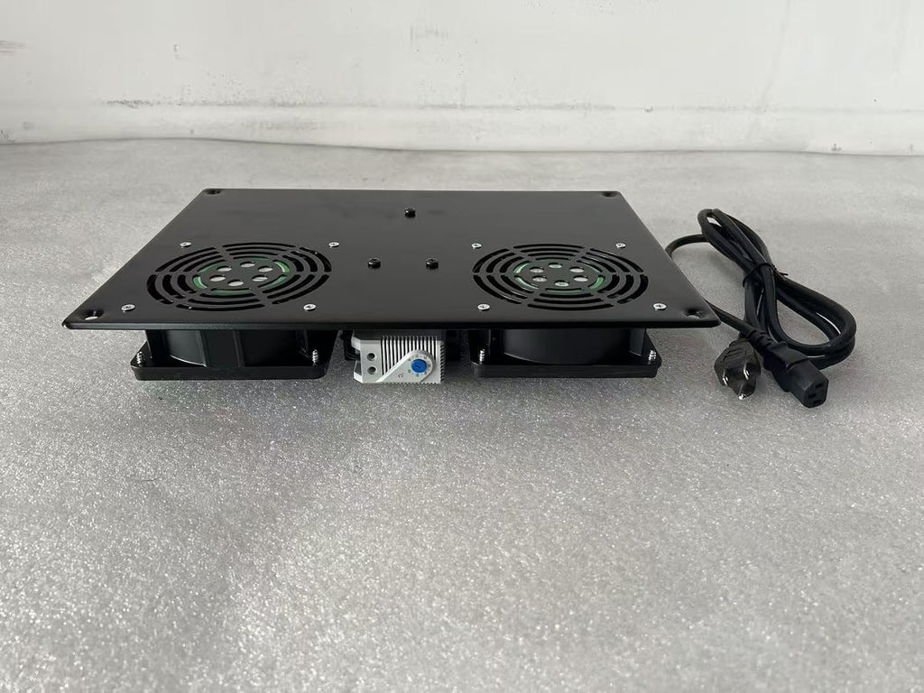27U Server Cabinet Rack Enclosure,with Caster Wheels 2 Server Temperature Fans Locking Glass Door Removable Side Panels 27U Network Cabinet 22' Installation Depth,Standard 19' Equipment