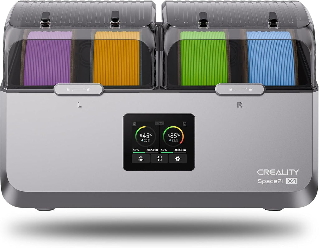 Creality Space Pi X4 Filament Dryer,4 Spools Filament Dryer Box Dual Independent Heating Chambers,360° 200W PTC Fast Heating Filament Dehydrator,Up to 85℃,Compatible with PLA PETG ABS,TPU,PC,PA,PAHT